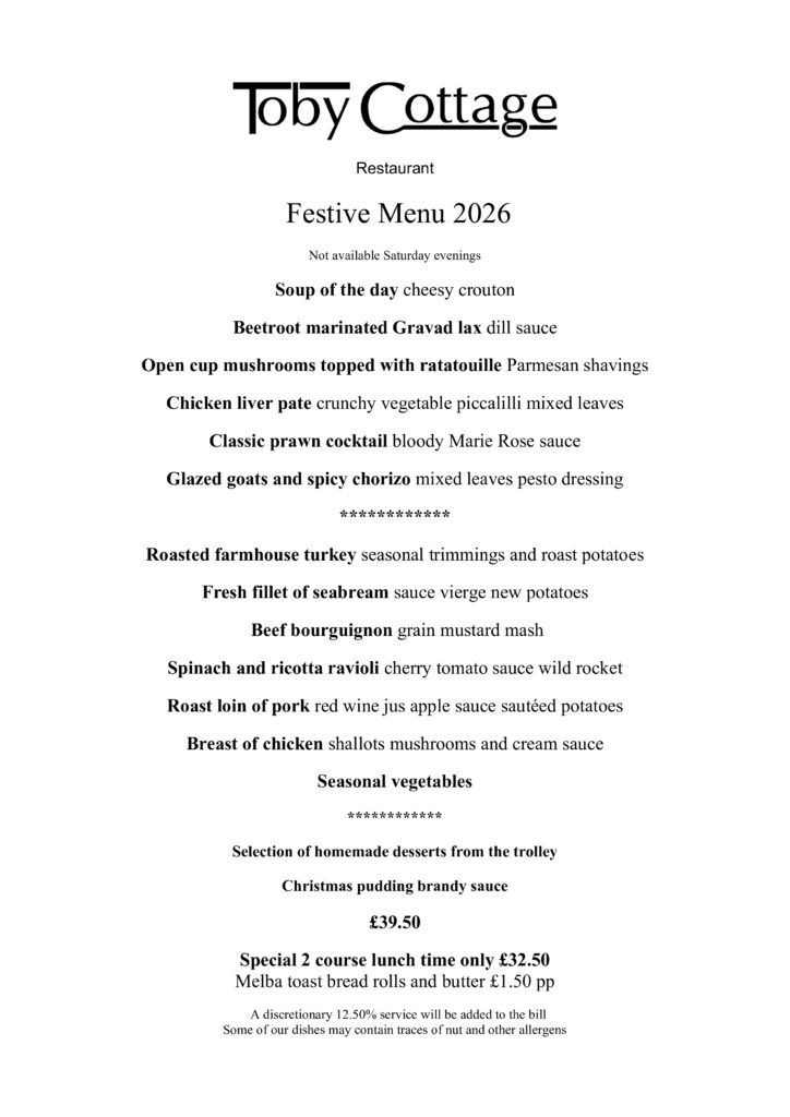 Festive menu 2026
